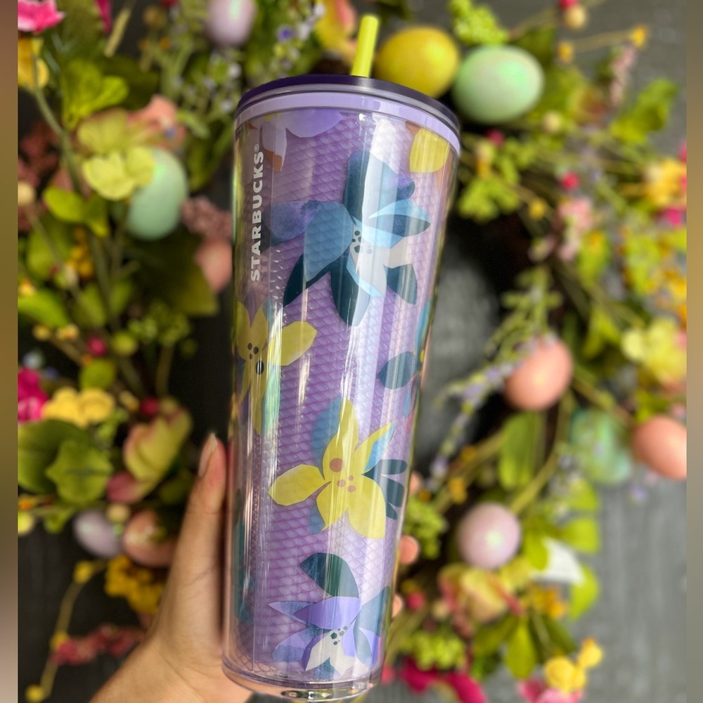 ✨NEW💜 Starbucks Spring 2023 Floral Lilac Cold Cup Tumbler🌼